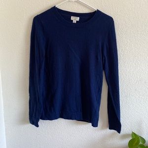 J Crew Factory Antique Navy Cotton Teddie Sweater